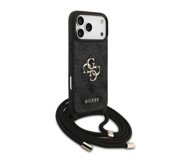 Guess Cord Stap Crossbody do iPhone 17 Pro Max czarny - 1365472 - zdjęcie
